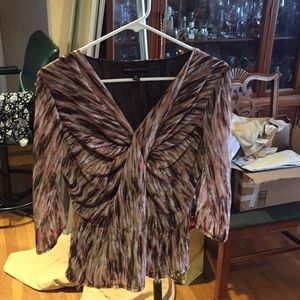 Dana Buchman Multi colored V neck Women’s Tunic